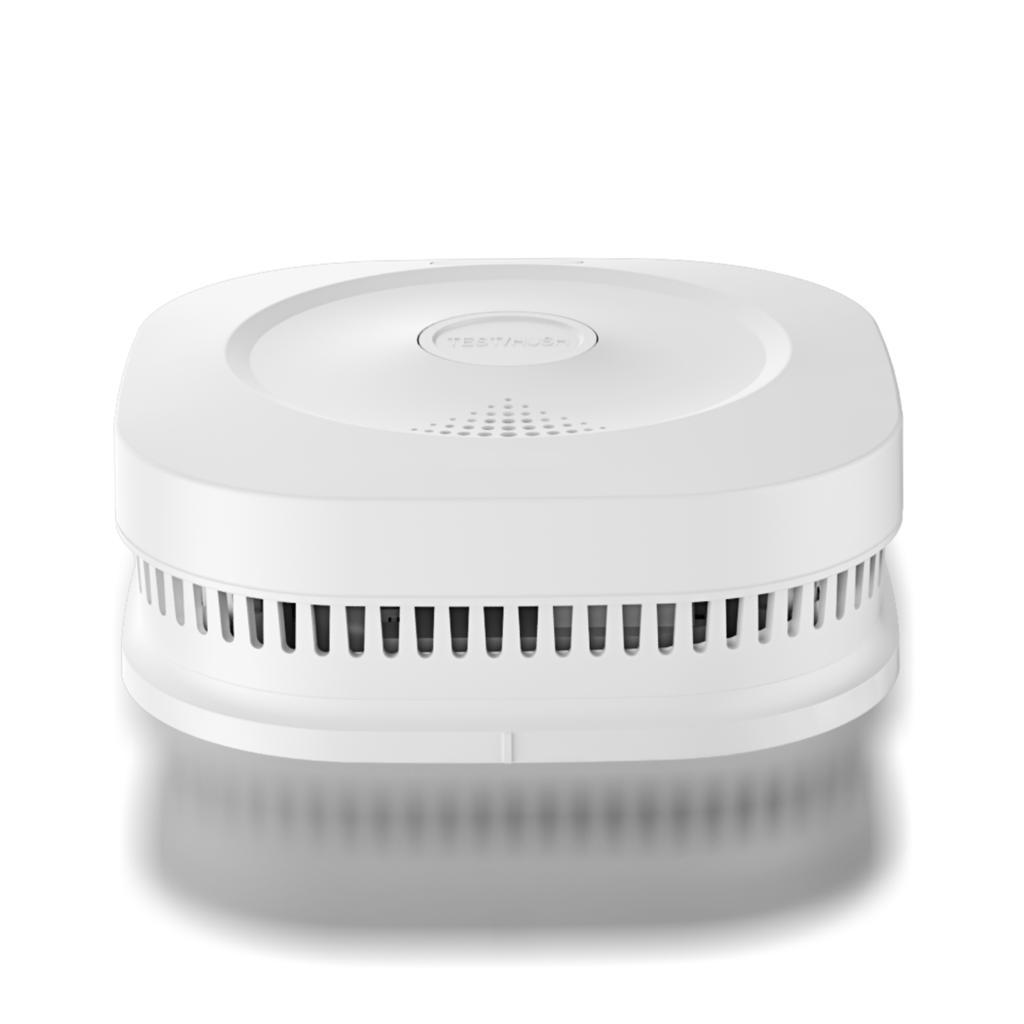 Sensereo MS-1 smoke alarm front view designed as a safety-first nest replacement